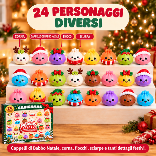 Calendario dell’Avvento Squishy con 24 Sorprese Natalizie
