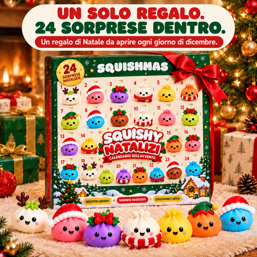 Calendario dell’Avvento Squishy con 24 Sorprese Natalizie